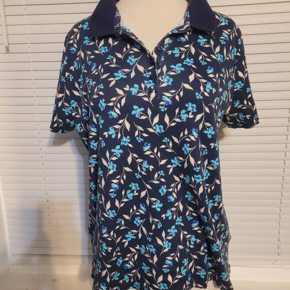 Land's End Ladies Short Sleeved Polo L 14-16